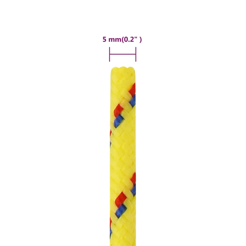 Brodski konop žuti 5 mm 100 m od polipropilena