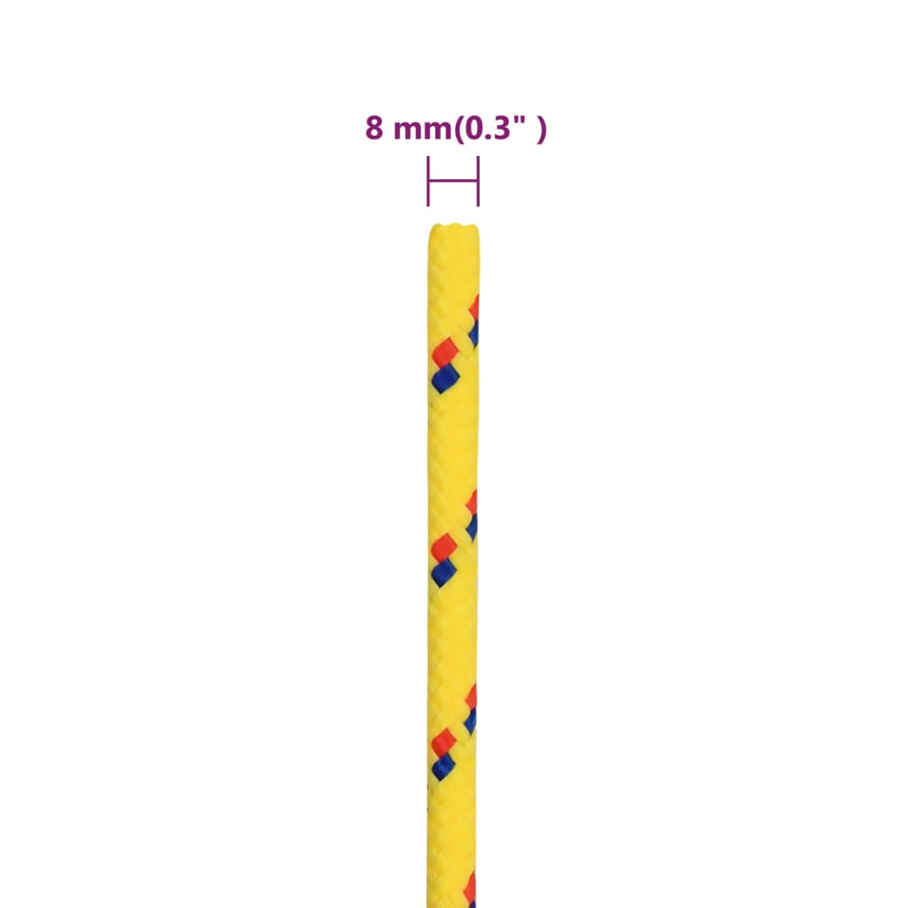 Brodski konop žuti 8 mm 25 m od polipropilena