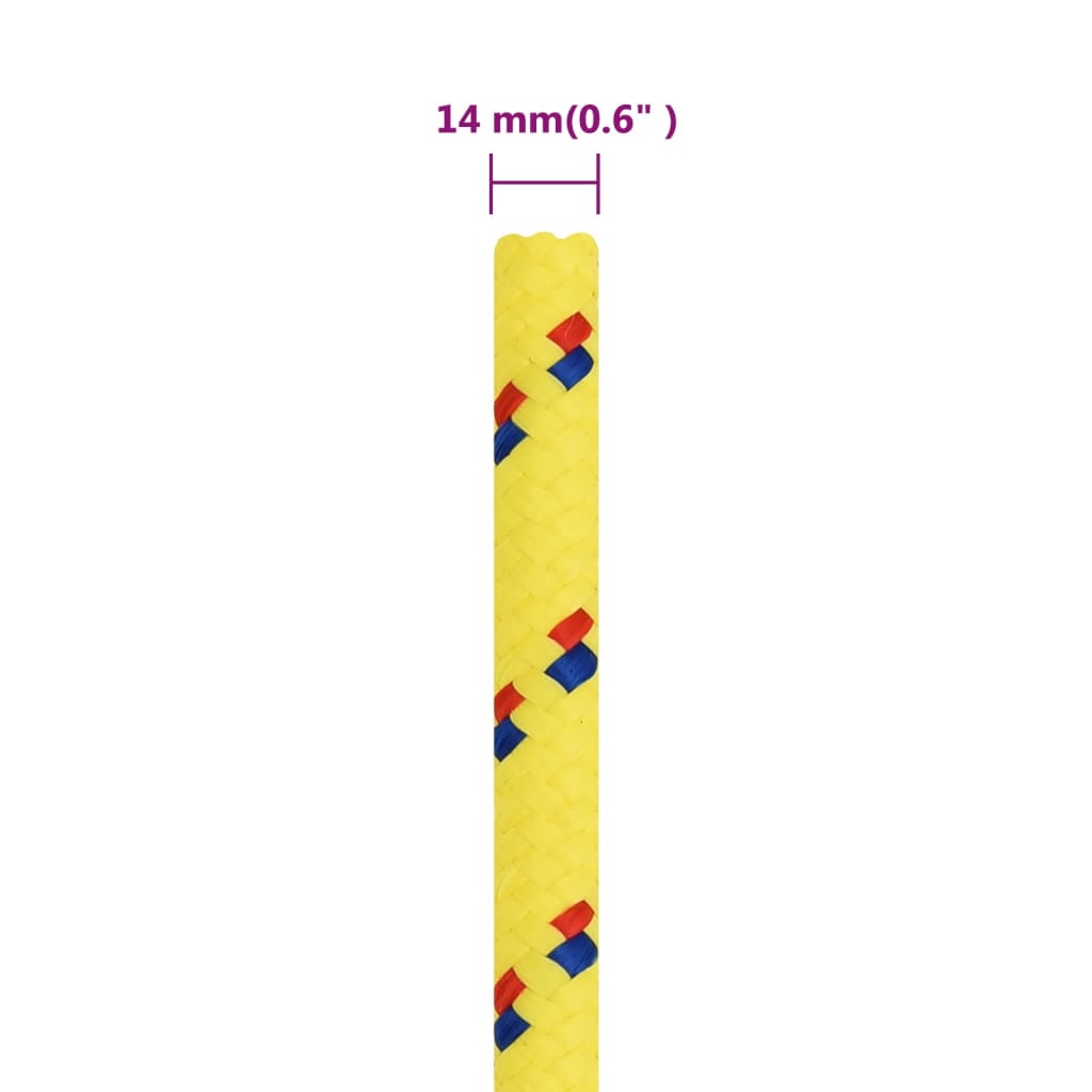 Brodski konop žuti 14 mm 25 m od polipropilena