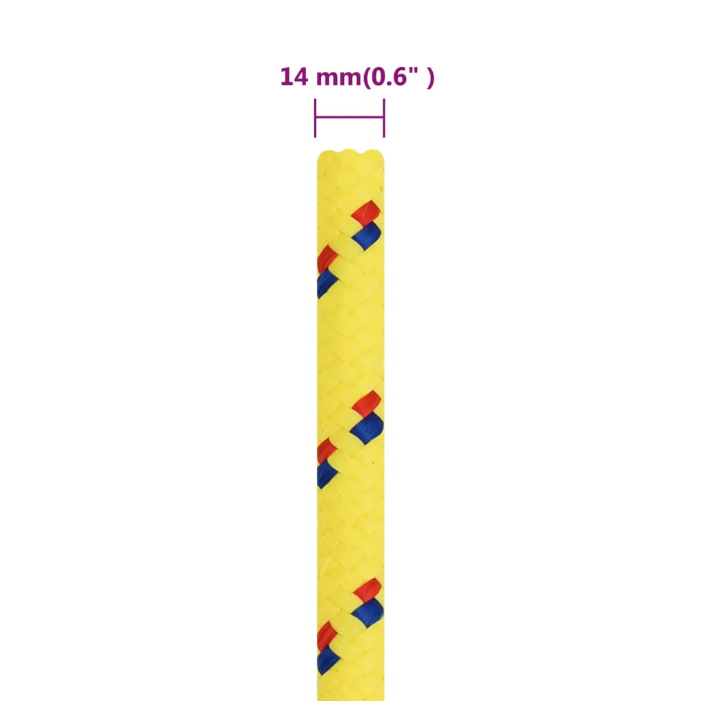 Brodski konop žuti 14 mm 100 m od polipropilena