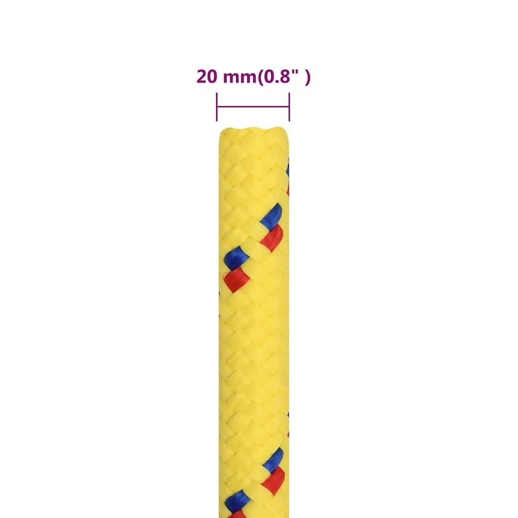 Brodski konop žuti 20 mm 100 m od polipropilena