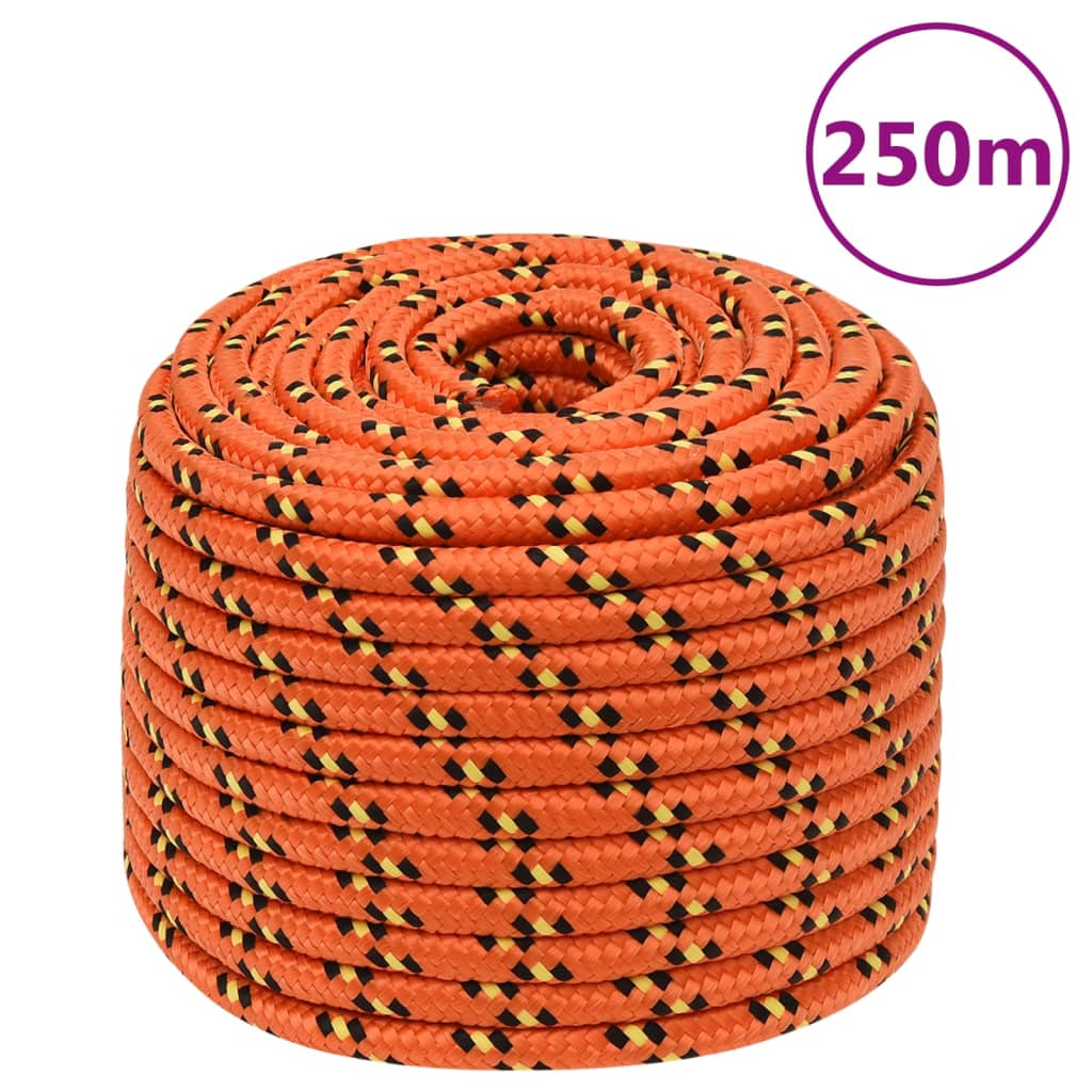 Brodski konop narančasto 12 mm 250 m od polipropilena