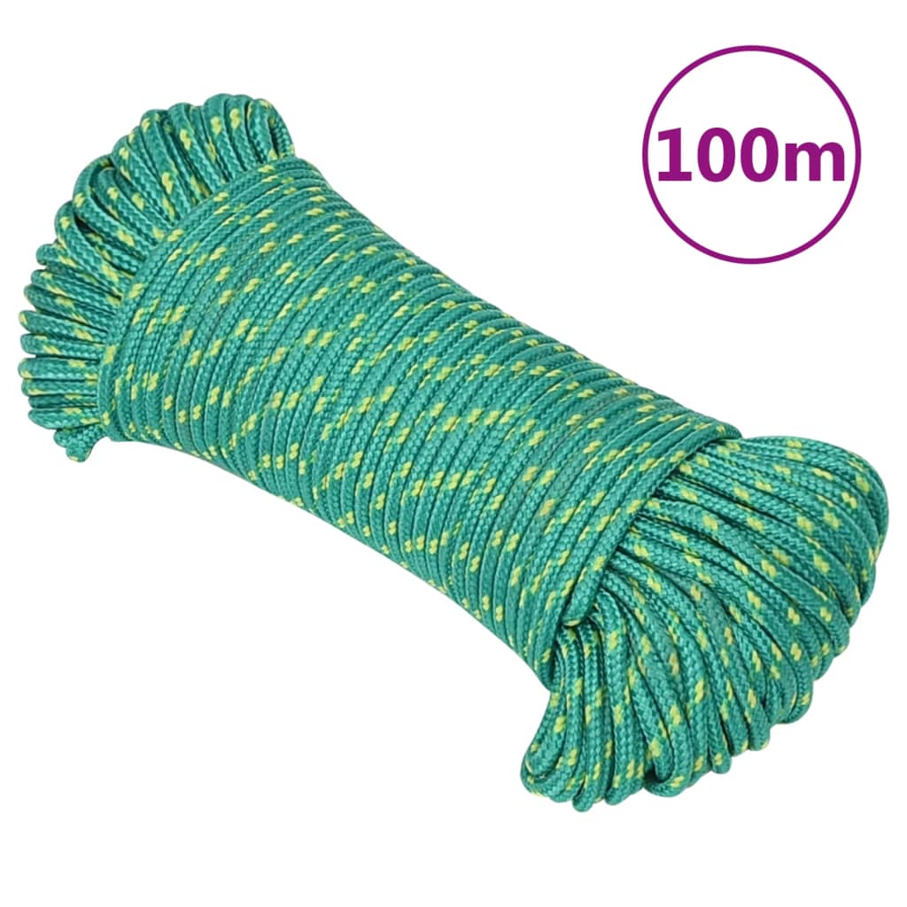 Brodski konop zeleni 3 mm 100 m od polipropilena