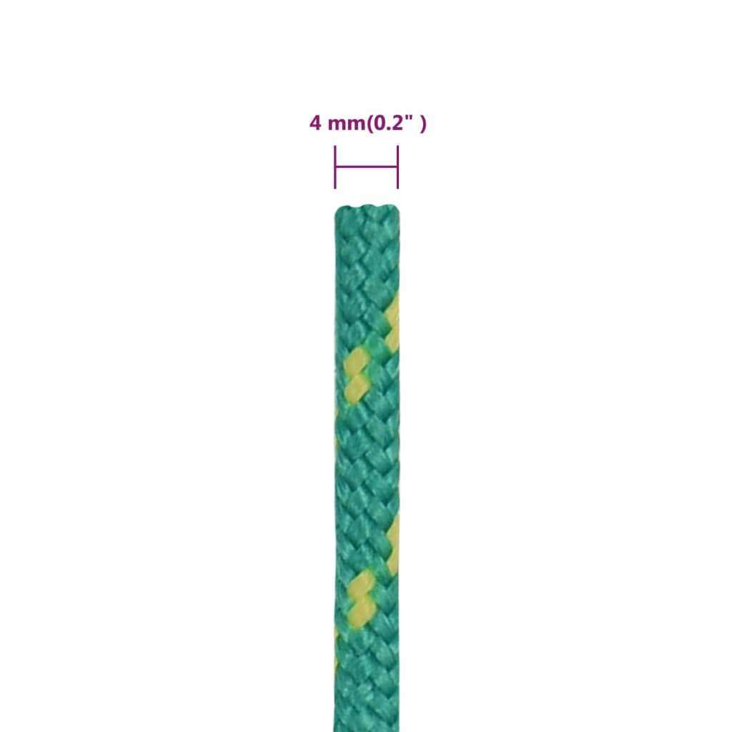 Brodski konop zeleni 4 mm 100 m od polipropilena