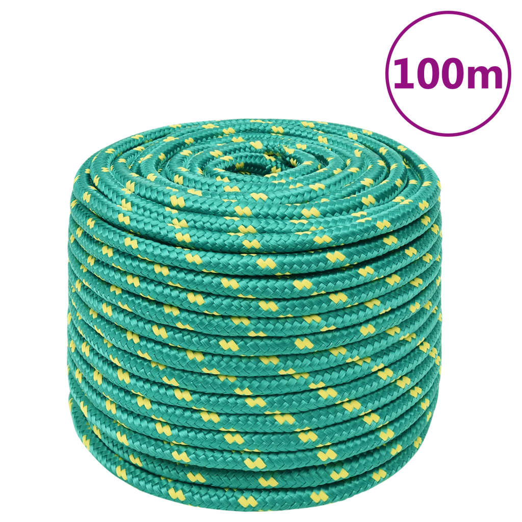 Brodski konop zeleni 12 mm 100 m od polipropilena