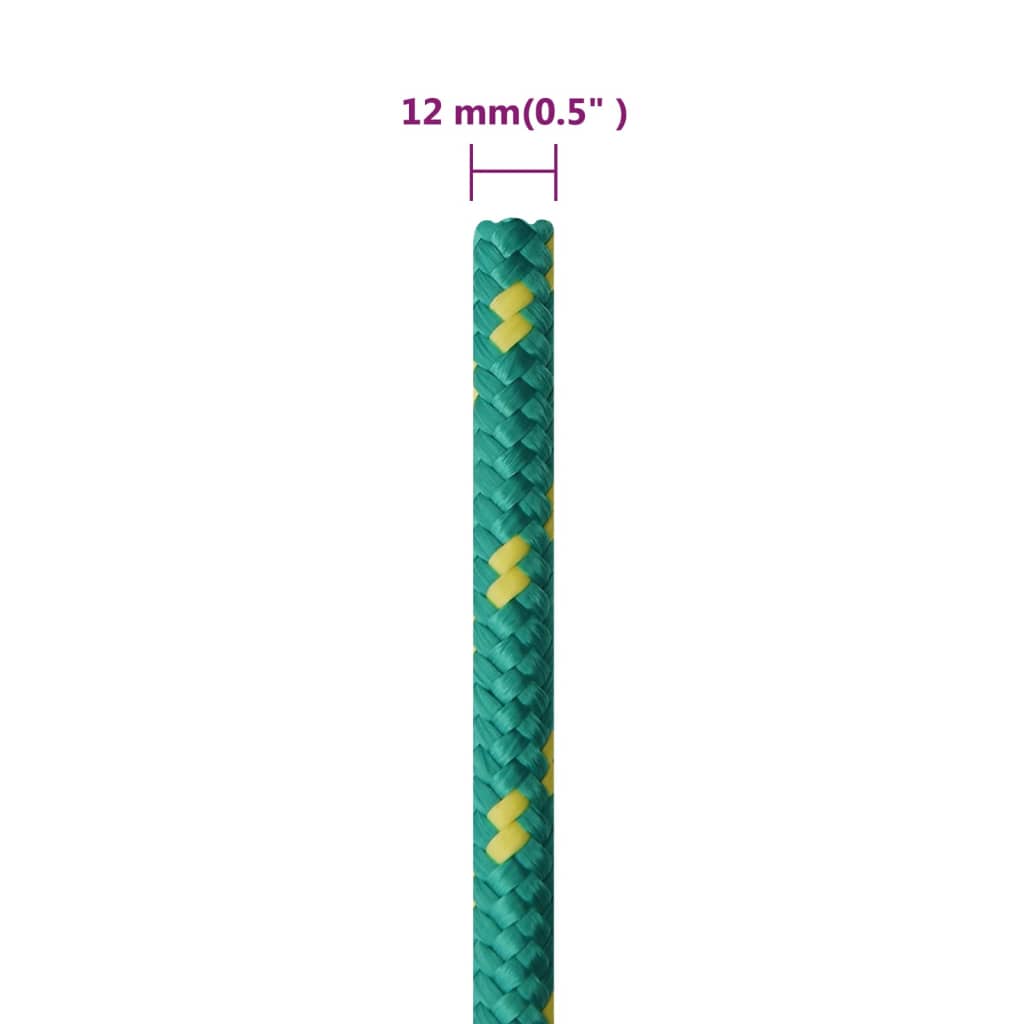 Brodski konop zeleni 12 mm 100 m od polipropilena