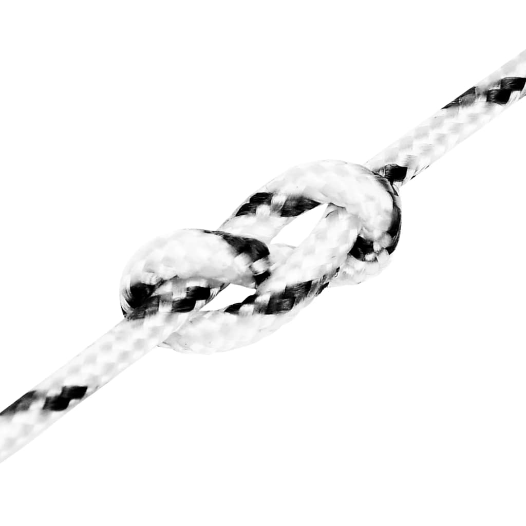 Pleteni brodski konop bijeli 5 mm x 50 m poliesterski
