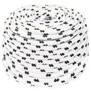 Pleteni brodski konop bijeli 6 mm x 25 m poliesterski