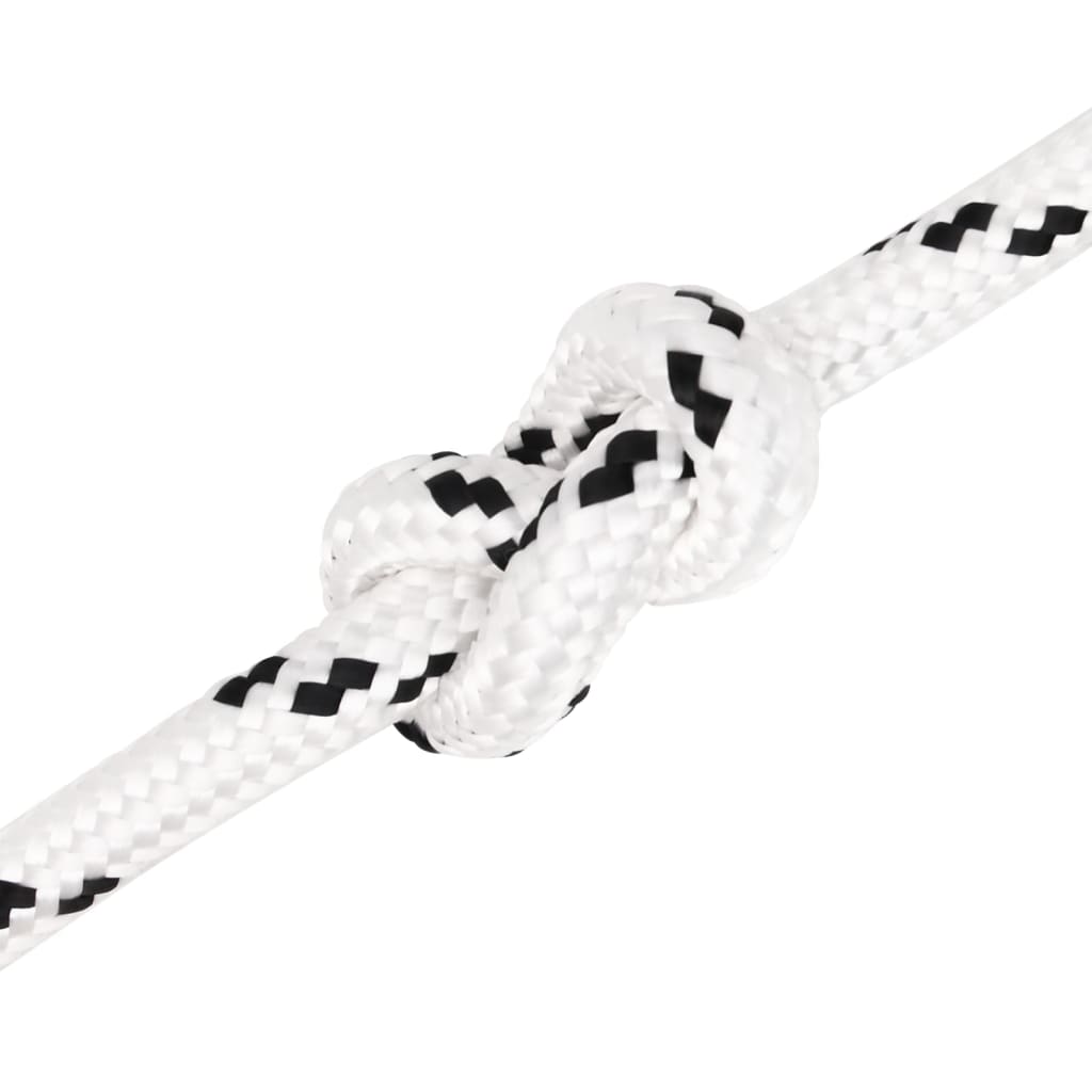 Pleteni brodski konop bijeli 12 mm x 25 m poliesterski