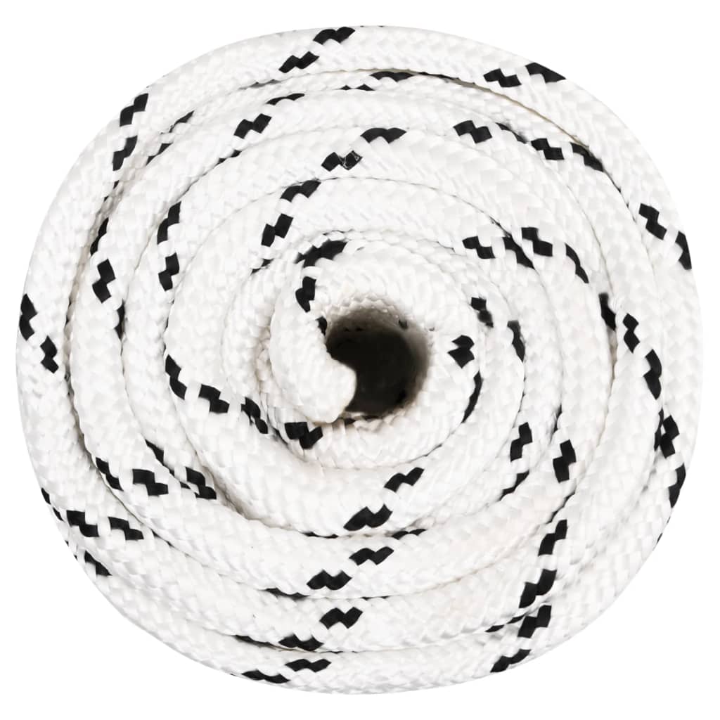 Pleteni brodski konop bijeli 16 mm x 25 m poliesterski