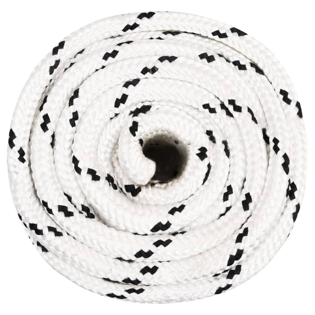 Pleteni brodski konop bijeli 18 mm x 25 m poliesterski