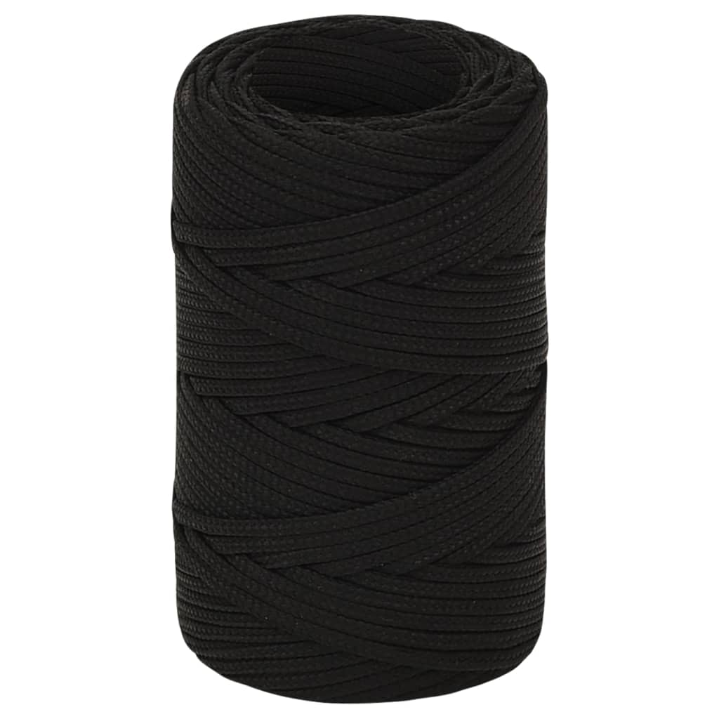 Radno uže crno 2 mm 50 m poliestersko