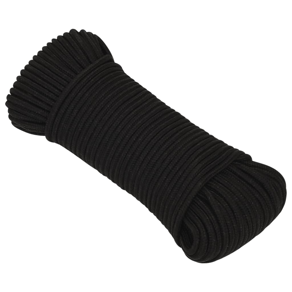 Radno uže crno 3 mm 100 m poliestersko