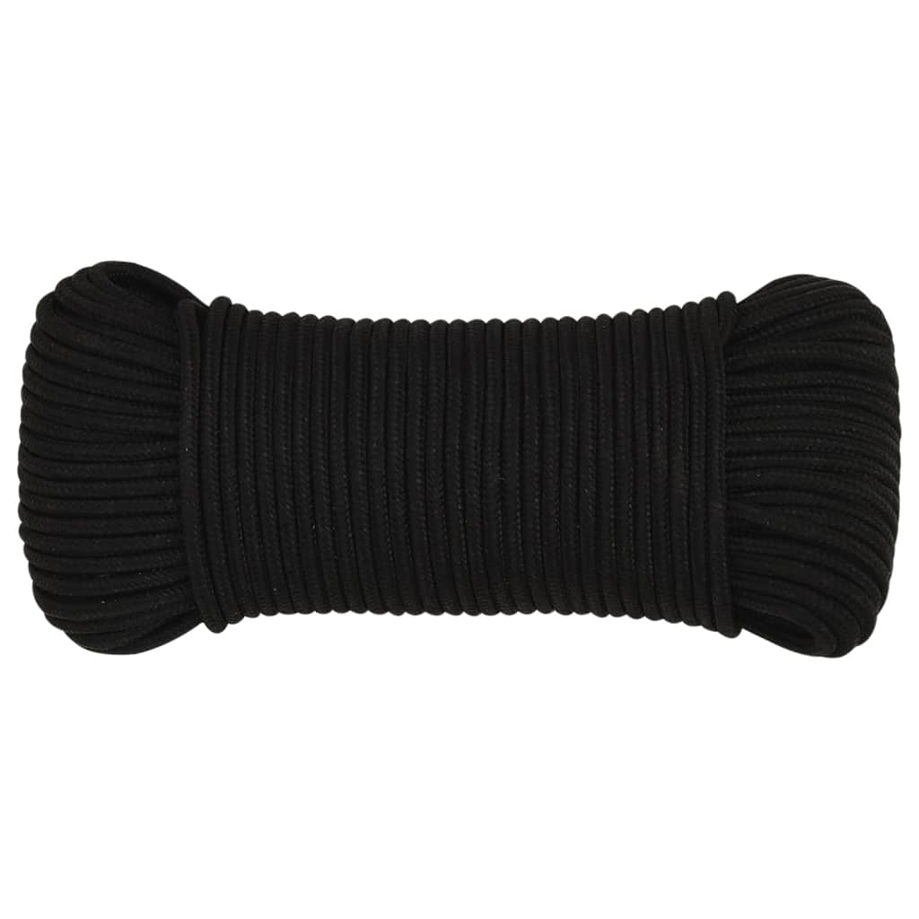 Radno uže crno 5 mm 50 m poliestersko