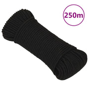 Radno uže crno 5 mm 250 m poliestersko