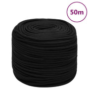 Radno uže crno 8 mm 50 m poliestersko