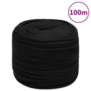 Radno uže crno 8 mm 100 m poliestersko
