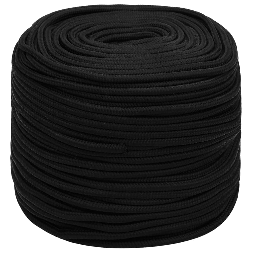 Radno uže crno 8 mm 500 m poliestersko