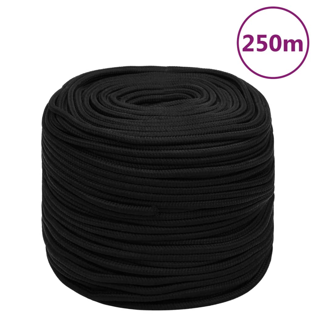 Radno uže crno 10 mm 250 m poliestersko