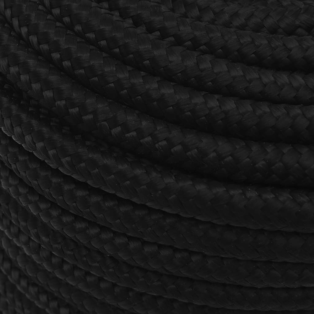 Radno uže crno 12 mm 100 m poliestersko