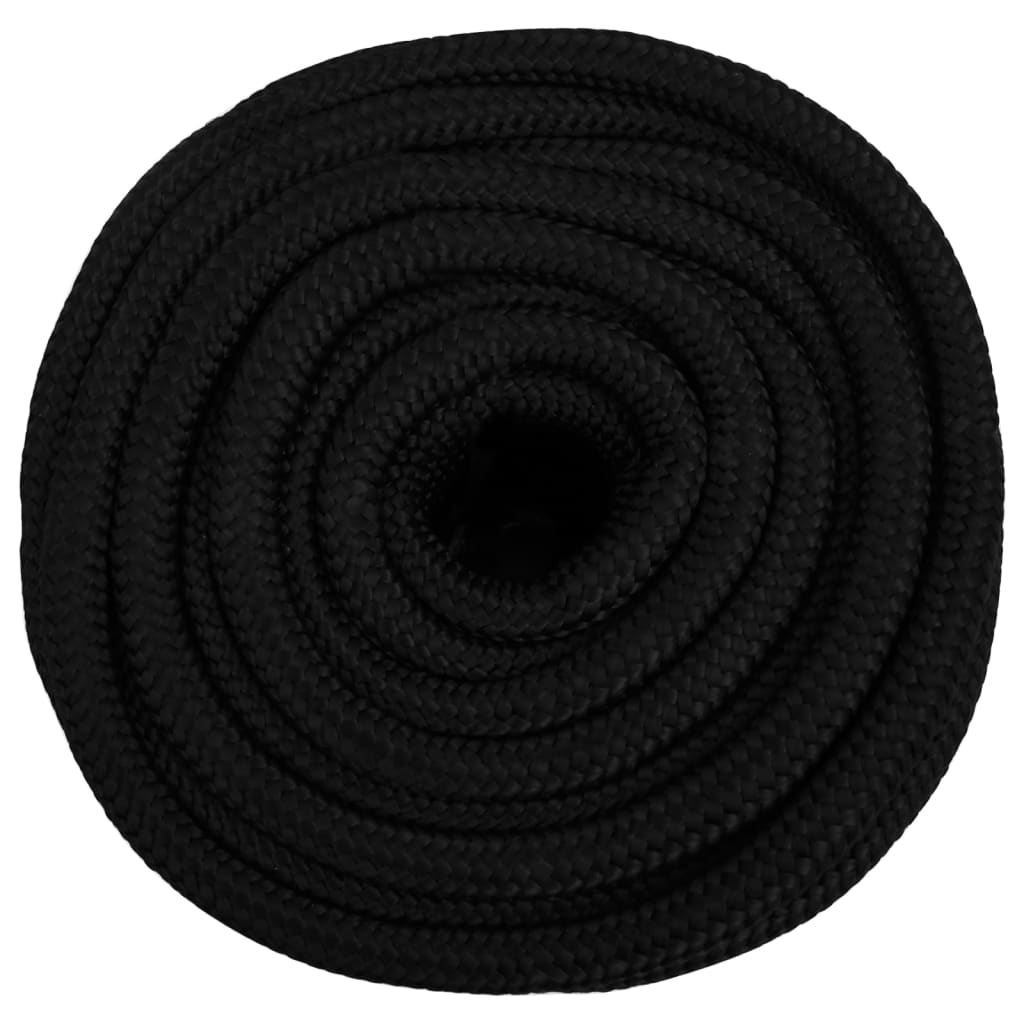 Radno uže crno 16 mm 25 m poliestersko