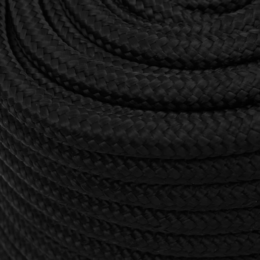 Radno uže crno 16 mm 25 m poliestersko