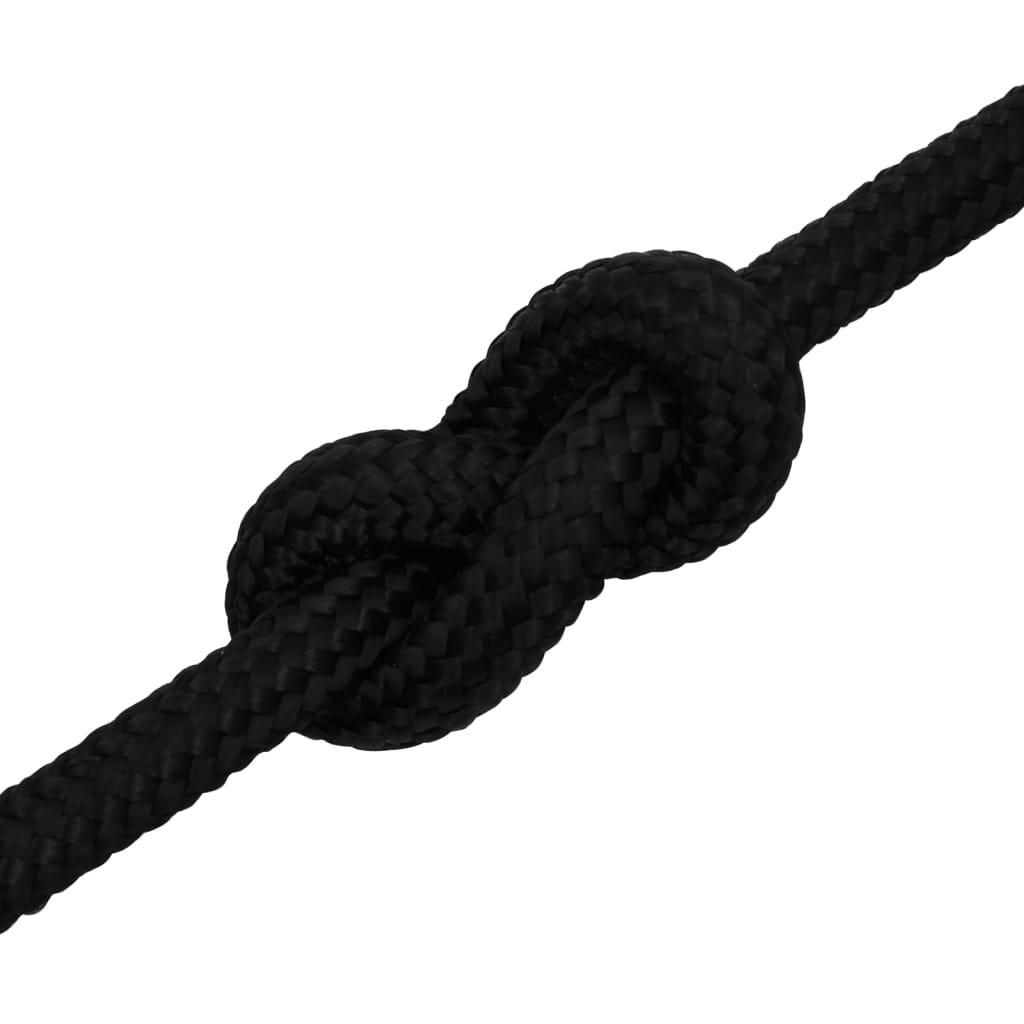 Radno uže crno 16 mm 25 m poliestersko