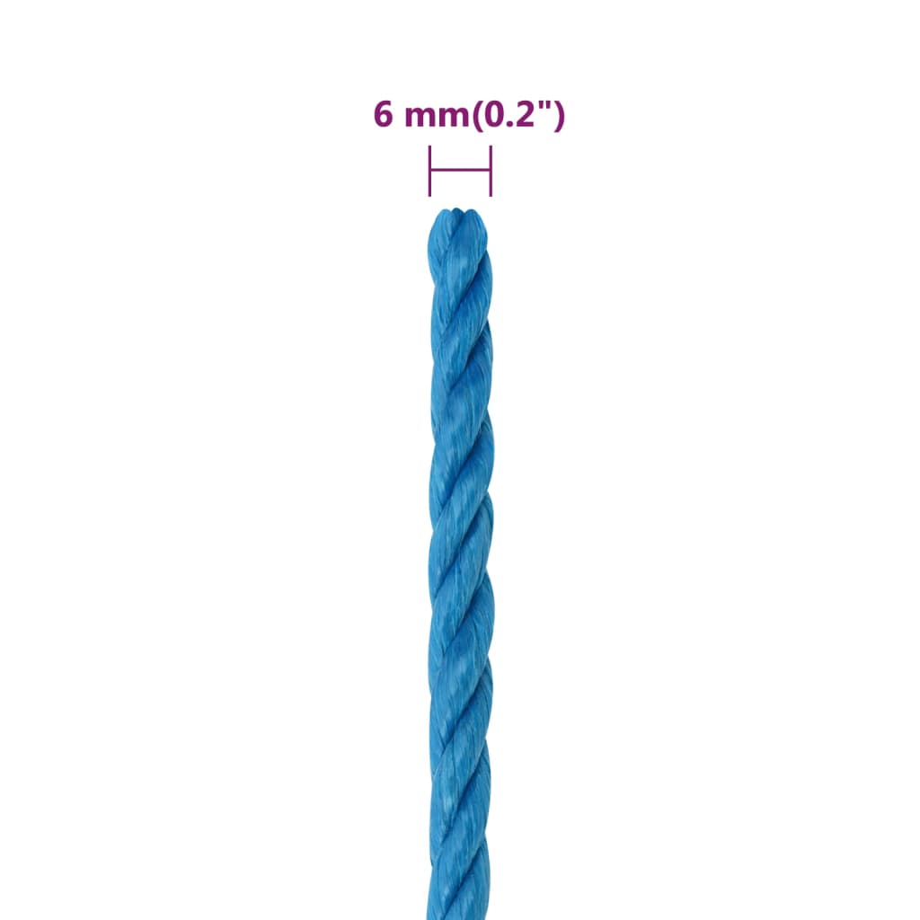 Radno uže plavo 6 mm 25 m od polipropilena
