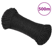 Radno uže crni 6 mm 500 m od polipropilena