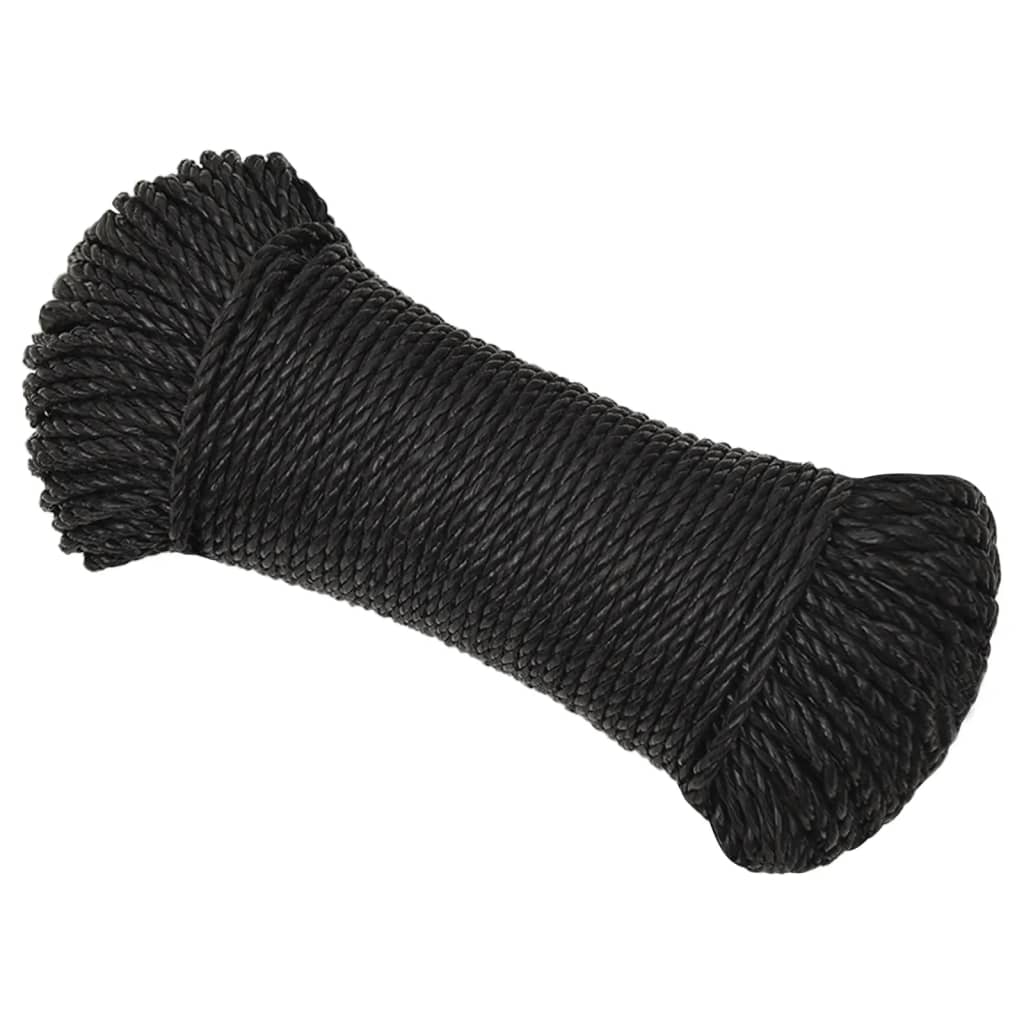 Radno uže crni 6 mm 500 m od polipropilena