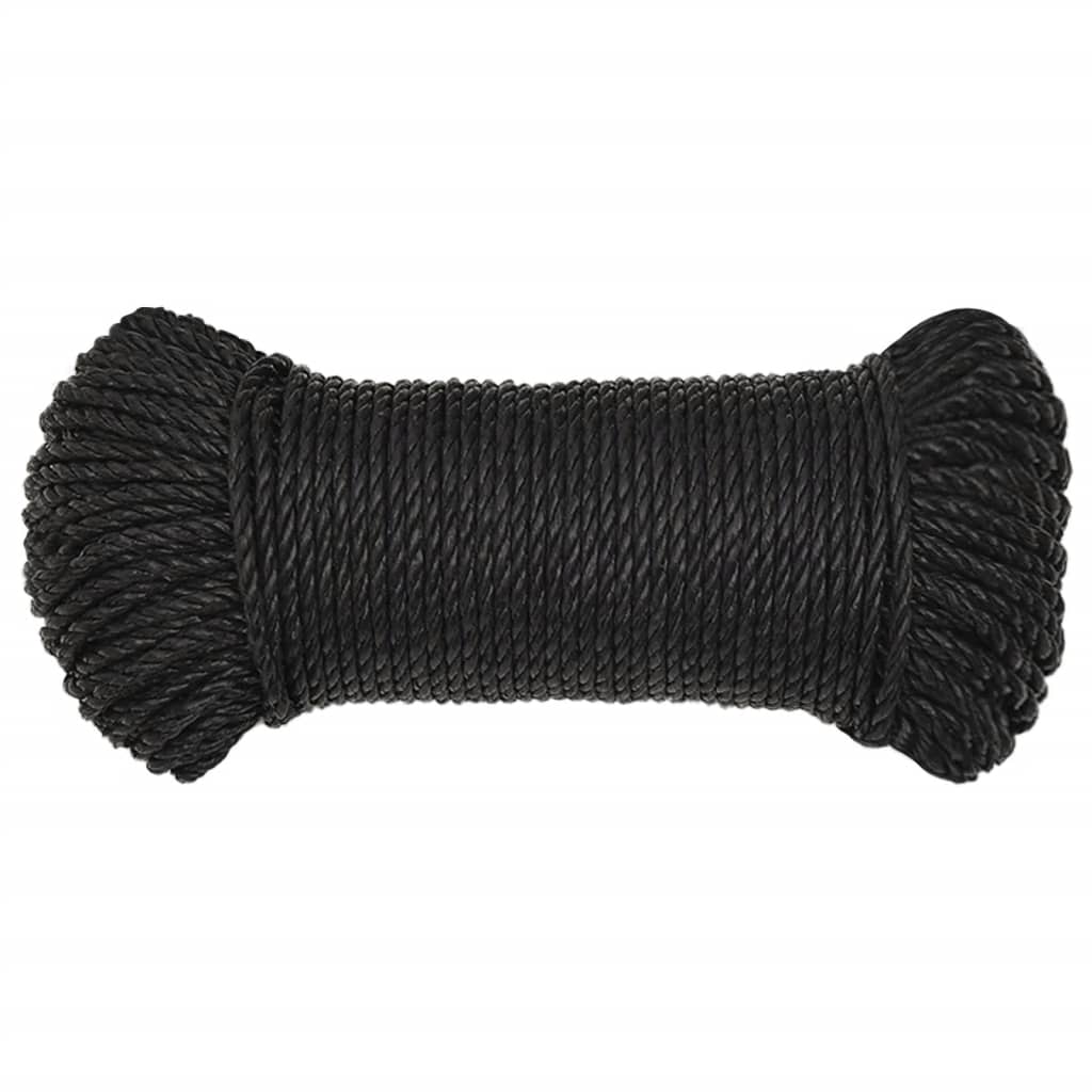 Radno uže crni 6 mm 500 m od polipropilena