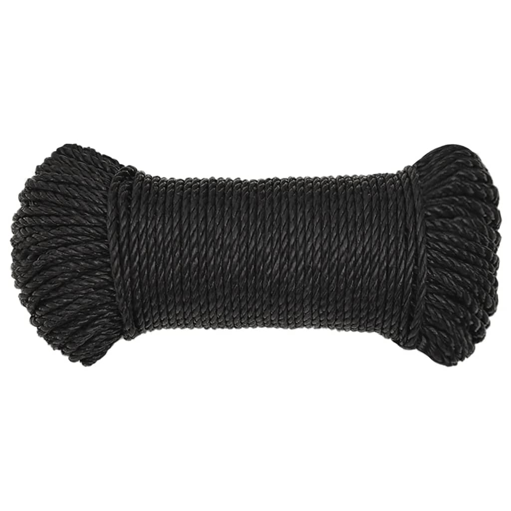 Radno uže crni 8 mm 50 m od polipropilena