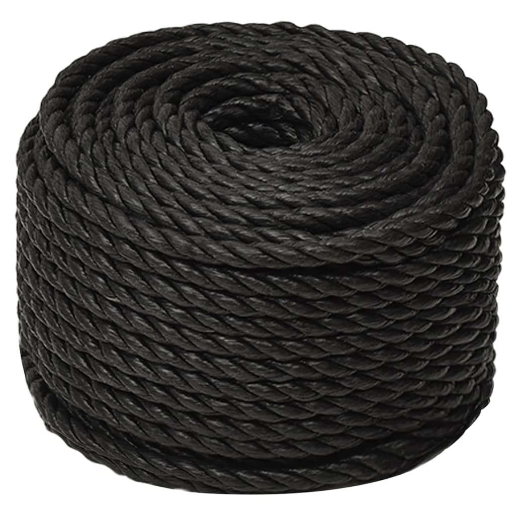 Radno uže crno 14 mm 100 m od polipropilena