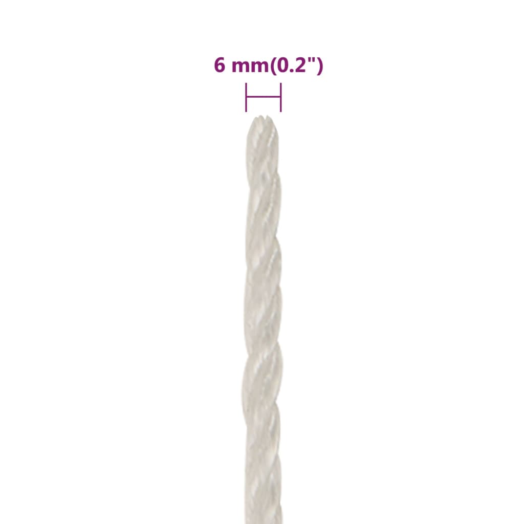 Radno uže bijeli 6 mm 500 m od polipropilena