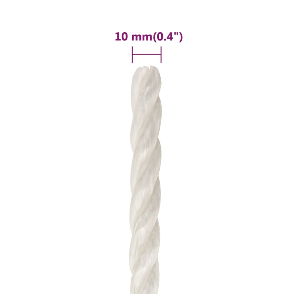 Radno uže bijelo 10 mm 500 m od polipropilena
