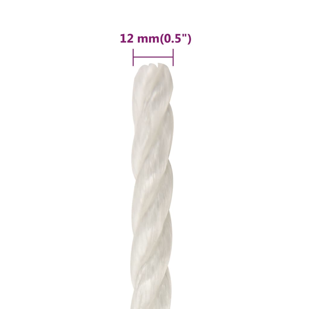 Radno uže bijeli 12 mm 50 m od polipropilena