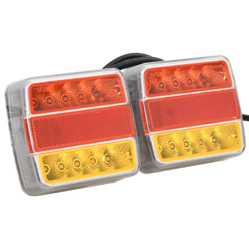 Svjetla za prikolicu 2 kom crvena 10,5 x 7,5 x 10 cm 12 V LED