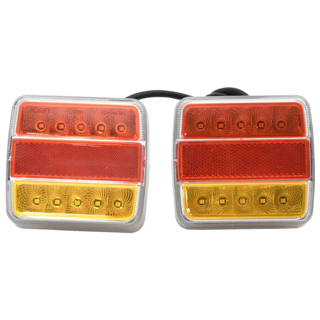 Svjetla za prikolicu 2 kom crvena 10,5 x 7,5 x 10 cm 12 V LED
