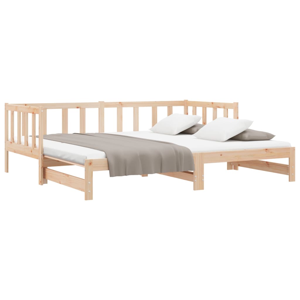Dnevni ležaj na izvlačenje 2x (80 x 200) cm od masivne borovine