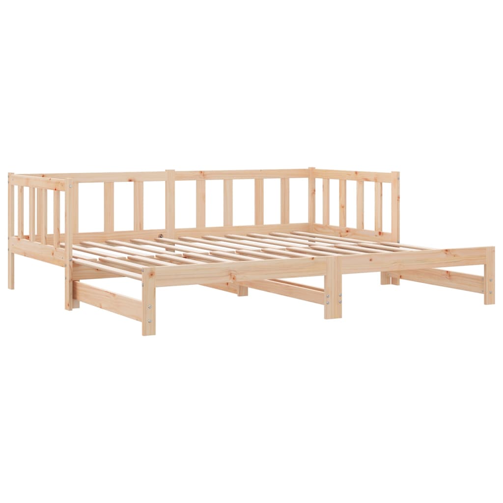 Dnevni ležaj na izvlačenje 2x (80 x 200) cm od masivne borovine