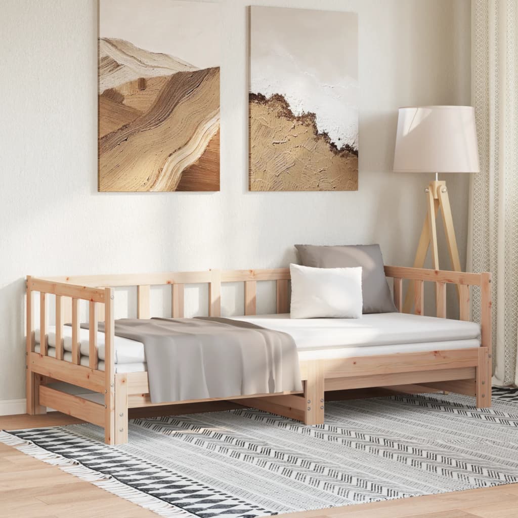 Dnevni ležaj na izvlačenje 2x (80 x 200) cm od masivne borovine