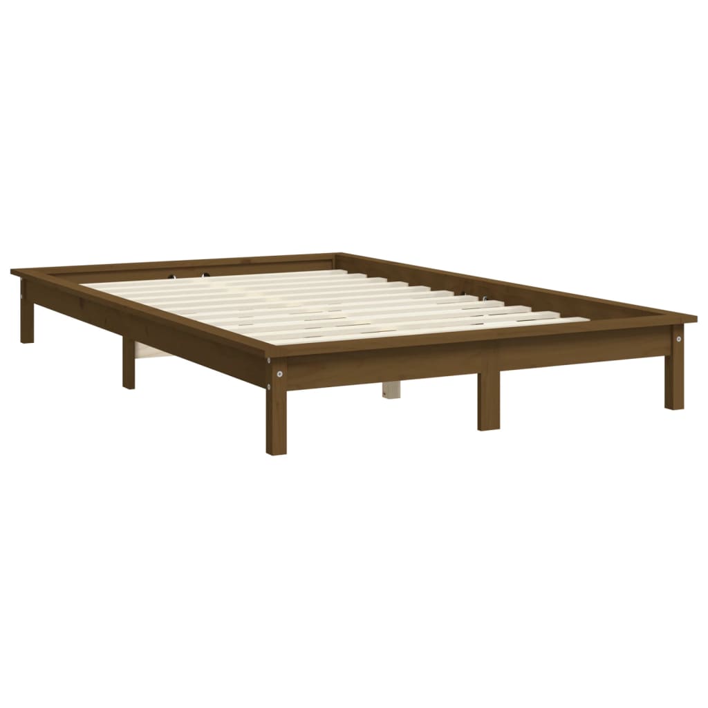 Okvir za krevet smeđa boja meda 140x200 cm od masivne borovine