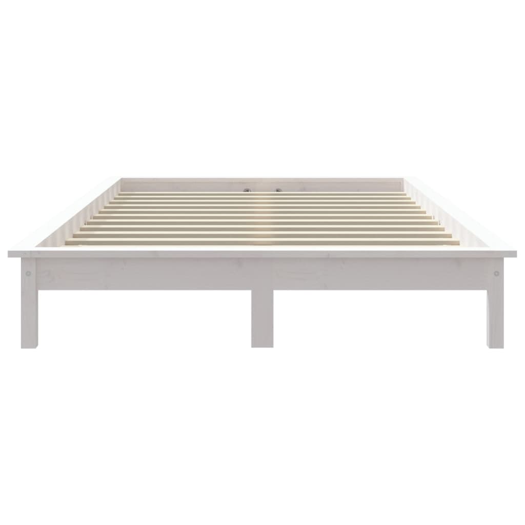 Okvir za krevet bijeli 160x200 cm od masivne borovine