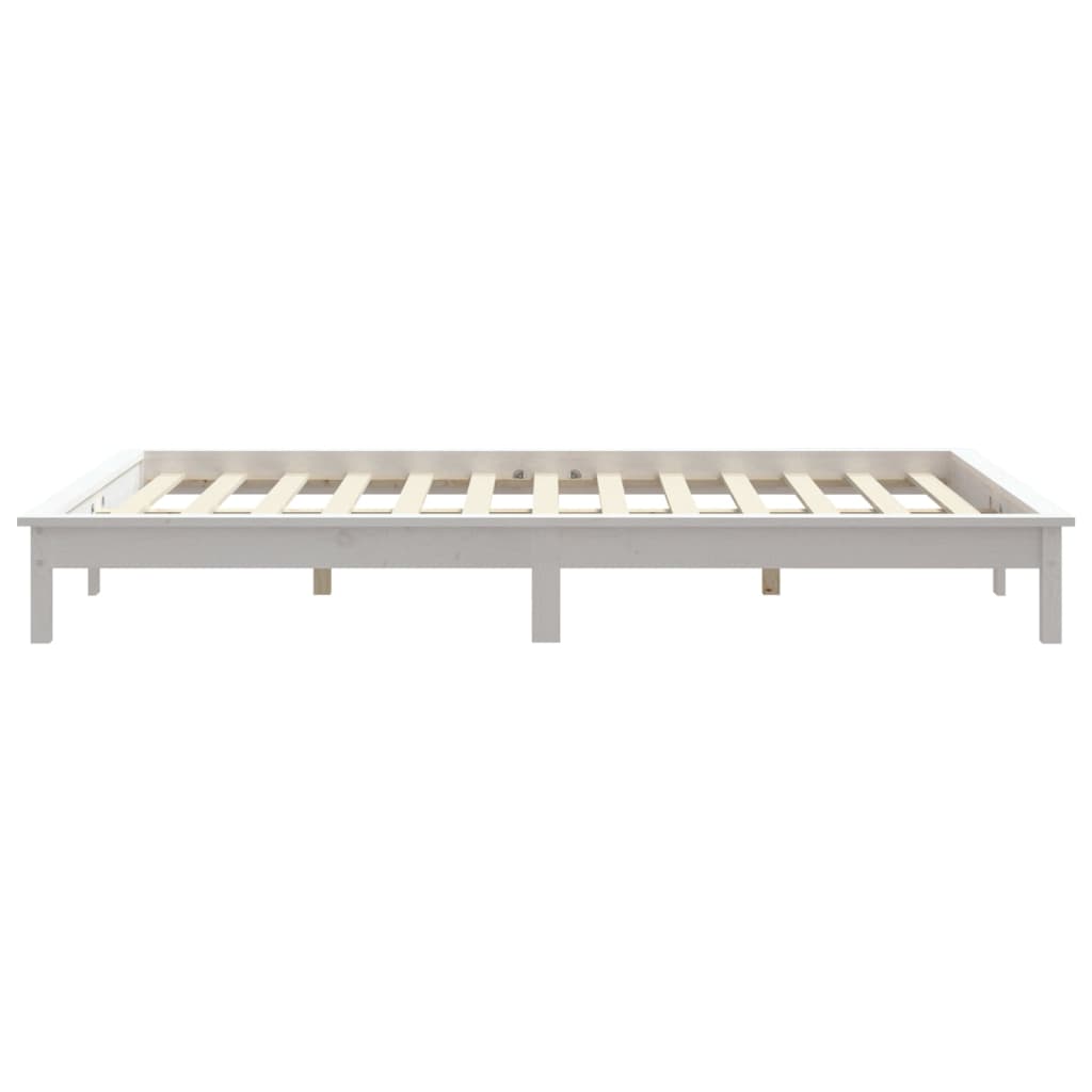 Okvir za krevet bijeli 160x200 cm od masivne borovine