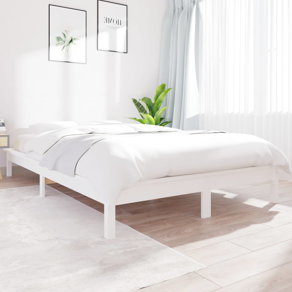 Okvir za krevet od borovine bijela 180x200 cm veliki bračni