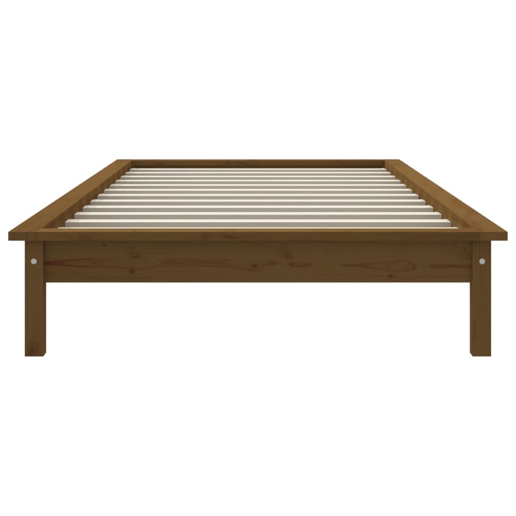 Okvir za krevet boja meda od borovine 90 x 190 cm mali