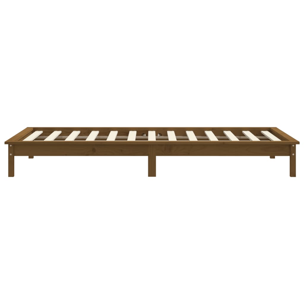 Okvir za krevet boja meda od borovine 90 x 190 cm mali