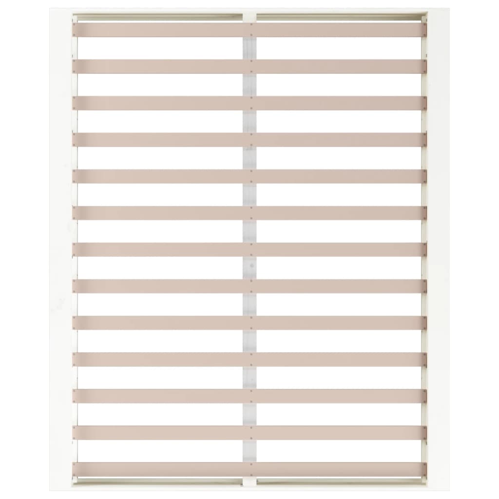 Okvir za krevet bijeli 140 x 200 cm od masivnog drva