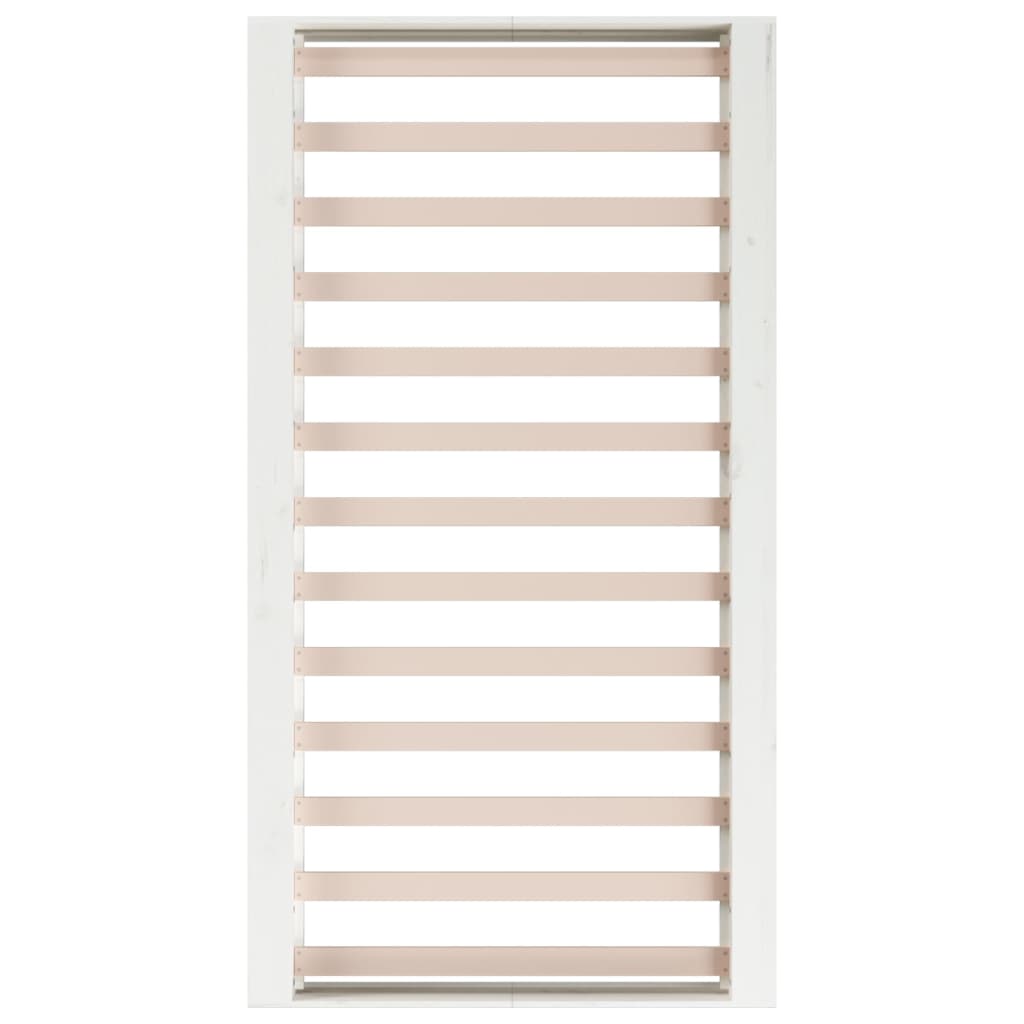 Okvir za krevet bijeli 100 x 200 cm od masivnog drva