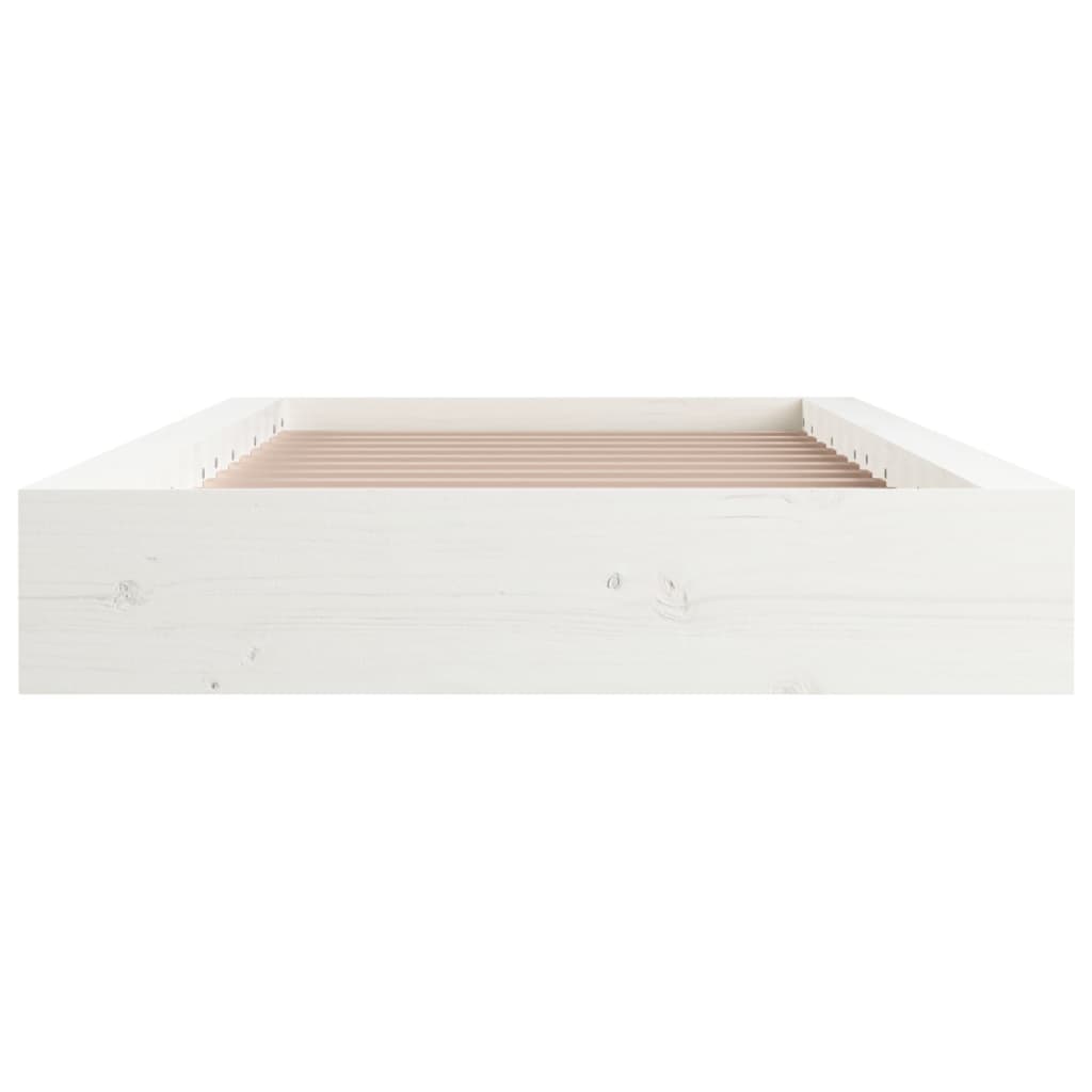 Okvir za krevet bijeli 90x200 cm od masivne borovine